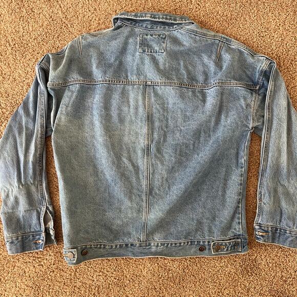Forever 21 Men Denim Jacket Light Blue Wash Size Large - Picture 5 of 6